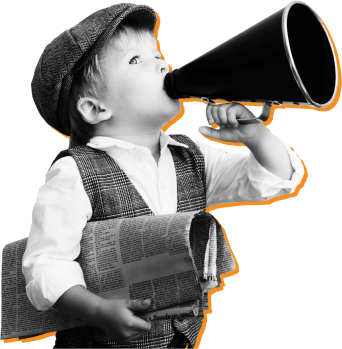 boy with megaphone